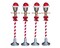 LEMAX Santa Hat Street Lamp, set of 4, Battery Operated (4.5V) #64472